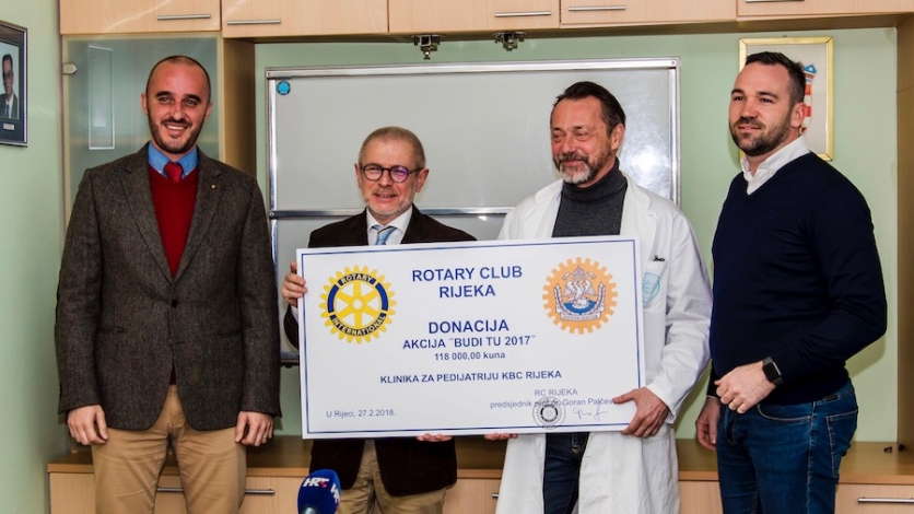 Rotary klub Rijeka prikupio 118 tisuća kuna za bolnicu