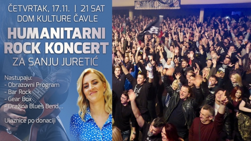 Humanitarni rock koncert za Sanju Juretić na Čavlima