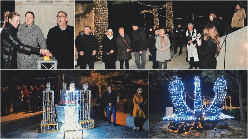 Tisuće lampica u Kostreni, zasjala i prva adventska svijeća